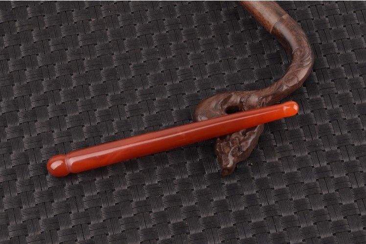 Natural Red Agate Acupunture Stick Self Massager Tool for body massage