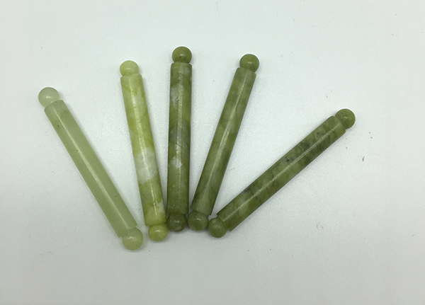 Hot selling natural xiuyan jade stone massage stick for body massage