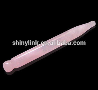 High quality pink crystal self massage stick for health care