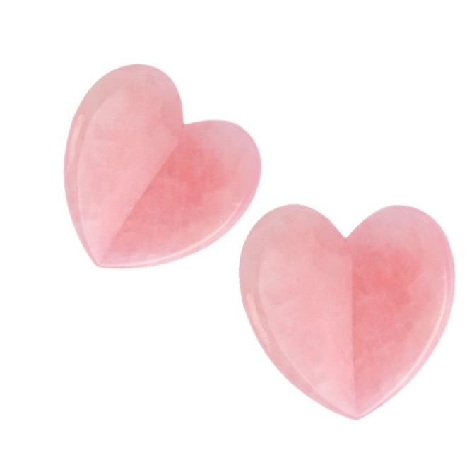 Rose Quartz Heart Shape Guasha Board