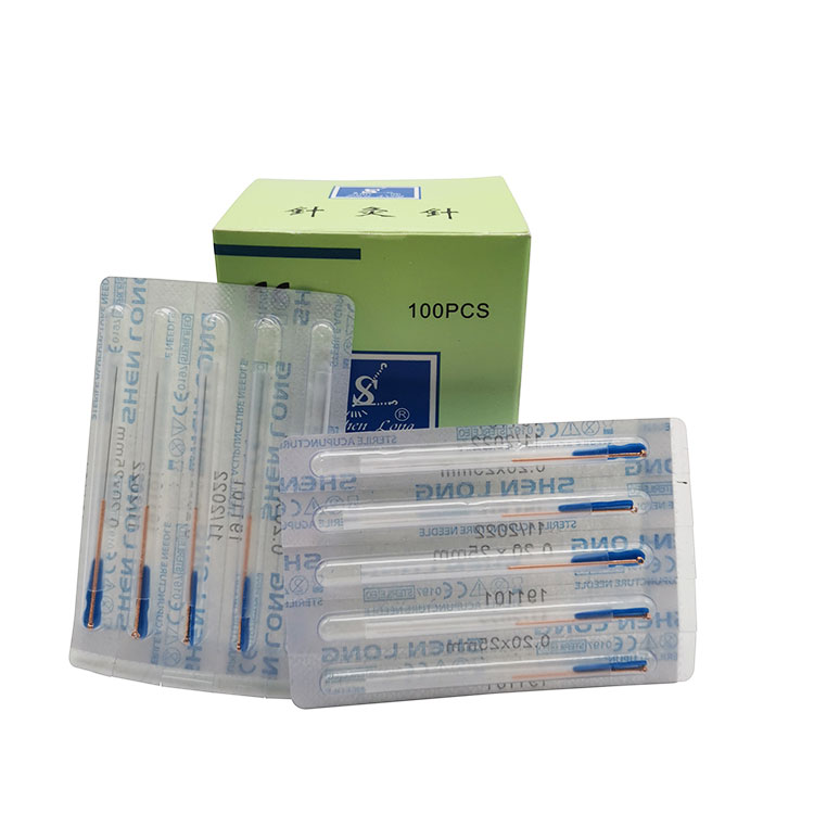 100 Pcs/Box Copper Handle Acupuncture Needles