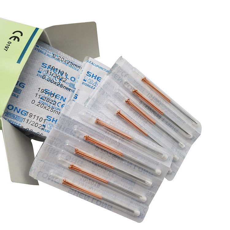  500 Pcs/Box Copper Handle Acupuncture Needles