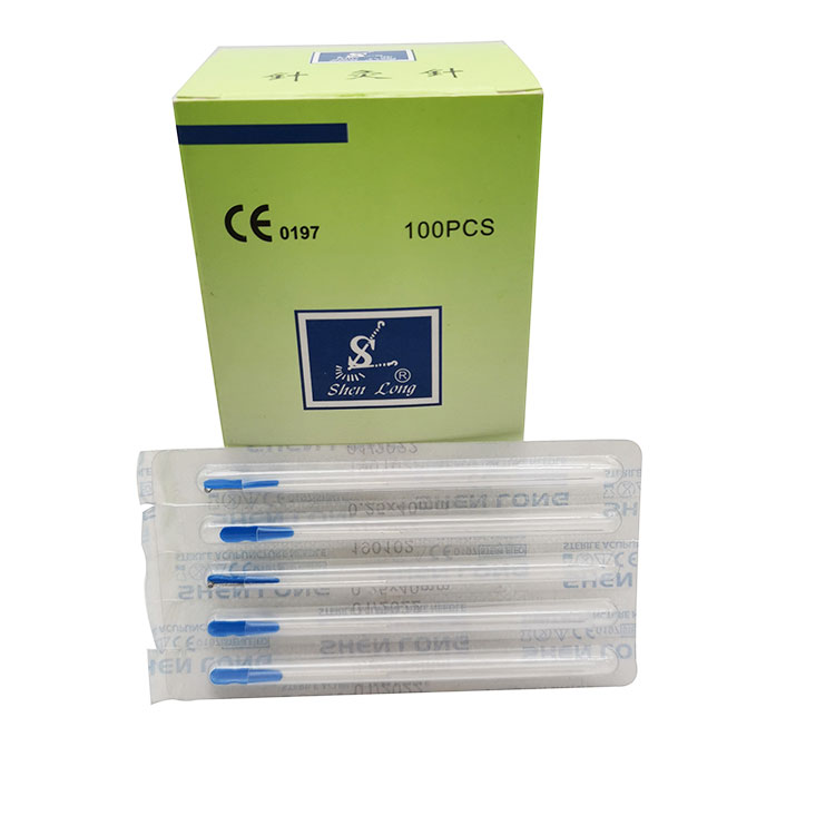 100 Pcs/Box Silver Handle Acupuncture Needles