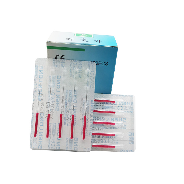 100 Pcs/Box Plastic Handle Acupuncture Needles