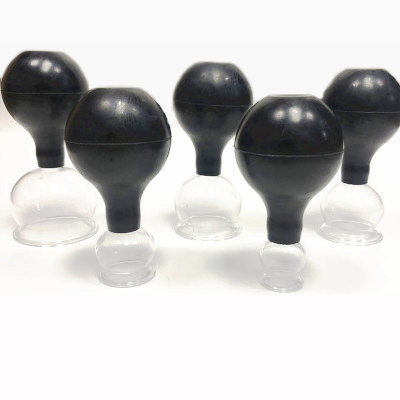  5 Pcs Glass Cupping with Rubber Ball